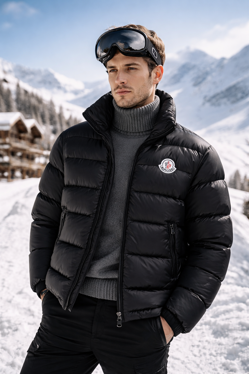 Moncler Classic Black Down Jacket — Timeless Luxury Outerwear